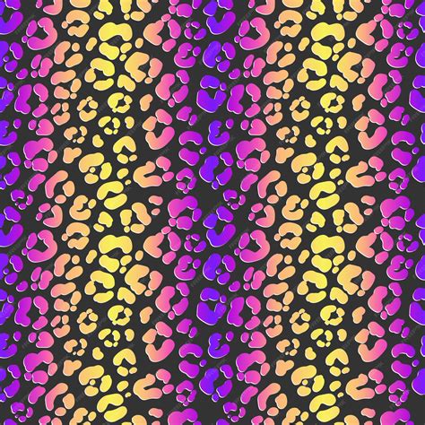 Premium Vector Neon Leopard Seamless Pattern Bright Colored Spotted