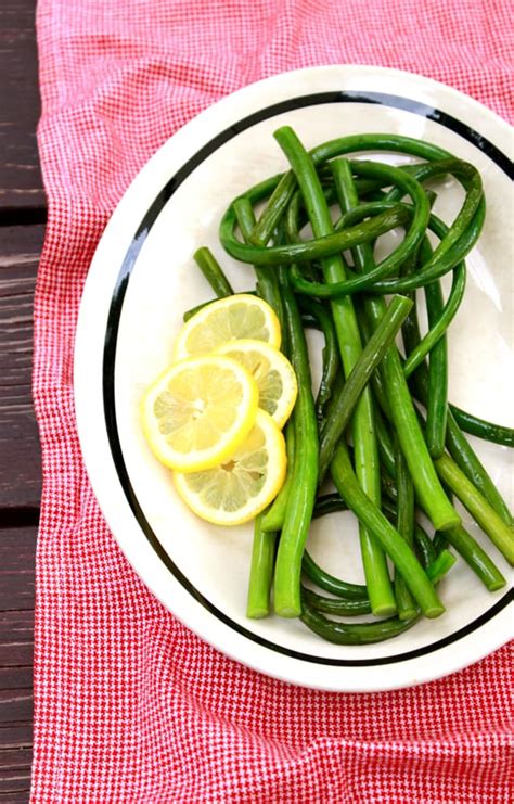 How To Cook Garlic Scapes And Garlic Scapes Recipe With Lemon Butter