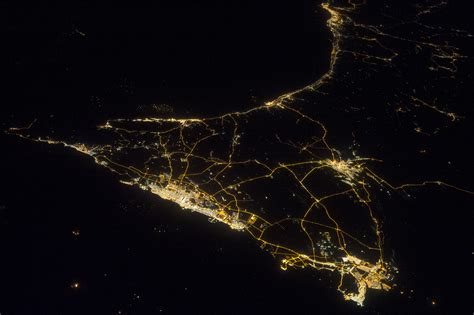 Nasa Visible Earth United Arab Emirates At Night