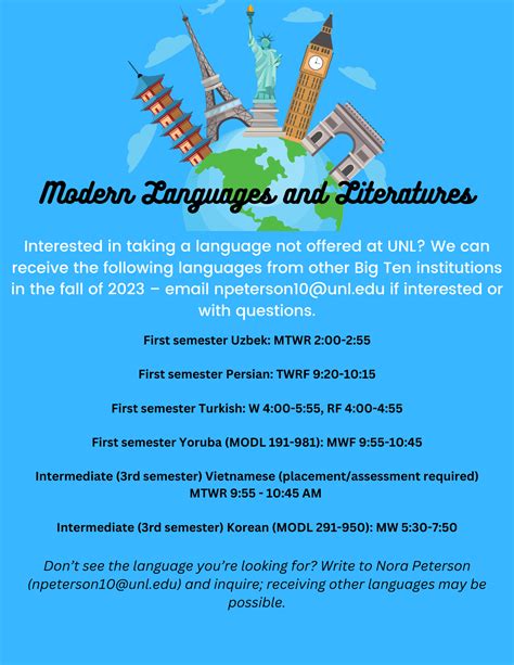 Interested In Languages Not Offered At Unl Announce University Of
