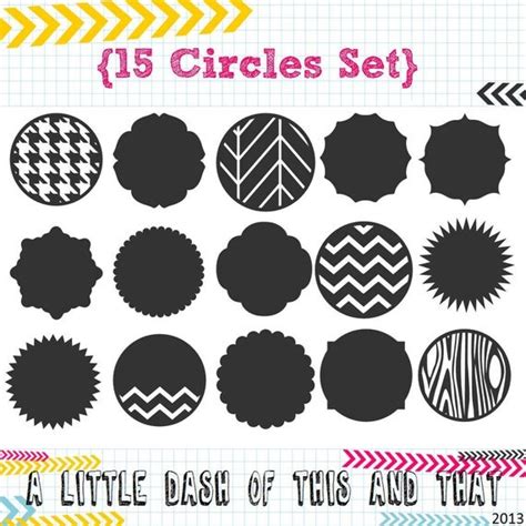 15 Circles Svg Dxf Cut Files