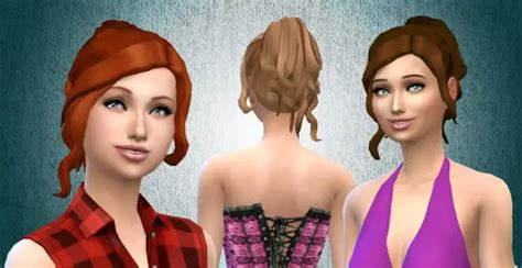 Sims 4 Hairs Mystufforigin Curly Ponytail