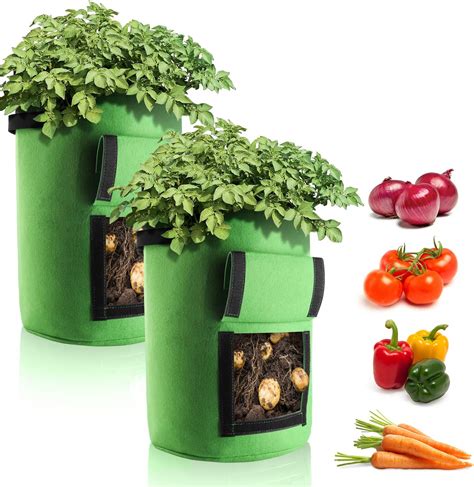 Wikomo Potato Grow Bags 10 Gallon Plant Grow Bags