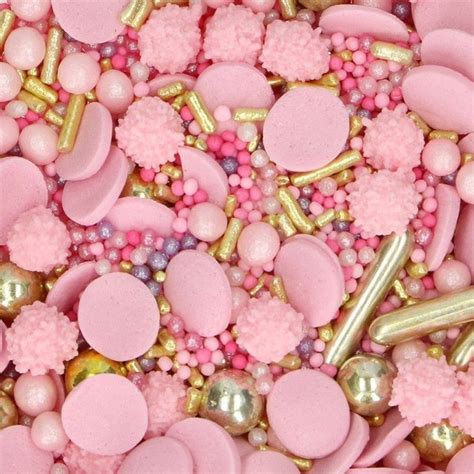 Sprinkles De Pink And Gold Glamour De 65 Gr Funcakes Por 350
