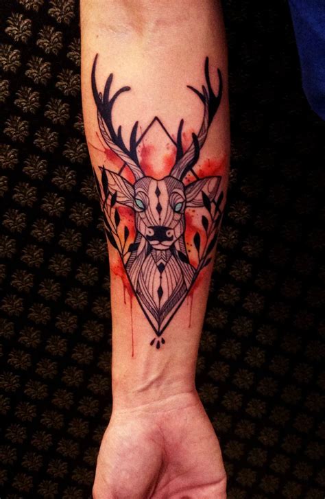 15 Inspiring Watercolor Deer Tattoo Designs Petpress