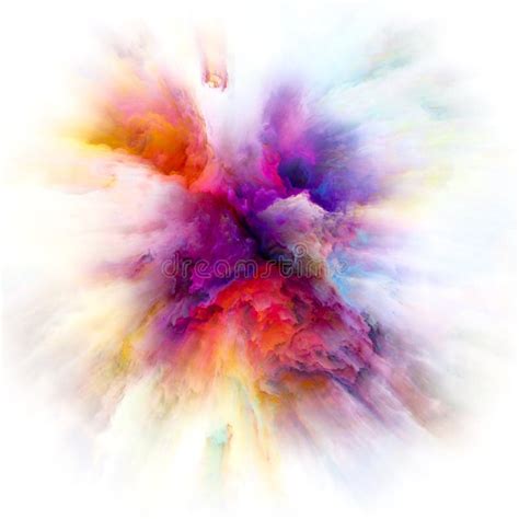 Conceptual Color Splash Explosion Stock Illustration Illustration Of