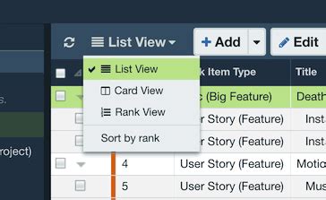 3.3 add student list view. List View and Card View | Axosoft Documentation