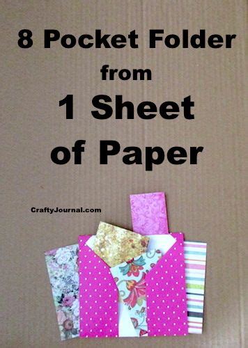 8 Pocket Folder From One Sheet Of Paper Diy Paper Pocket Folder