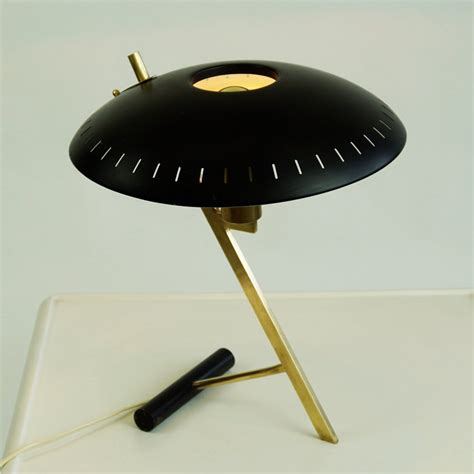 Kalff for philips, 1950s, set of 2. Midcentury Brass Table Lamp Z by Louis Kalff for Philips | #129055