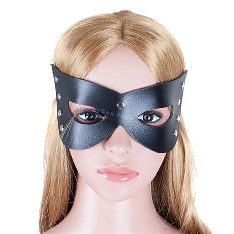 Buy Pu Leather Blindfold Sex Eye Mask Goggles Flirt