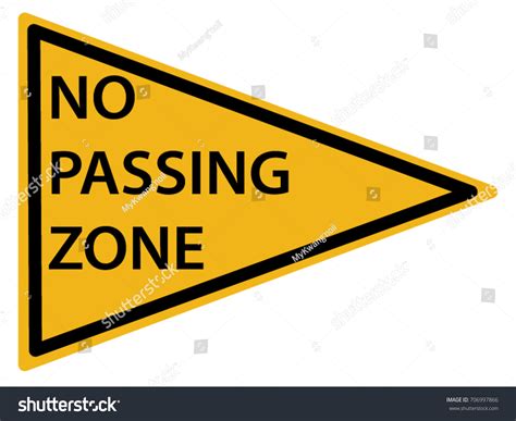 Us Road Warning Sign No Passing 库存矢量图（免版税）706997866 Shutterstock