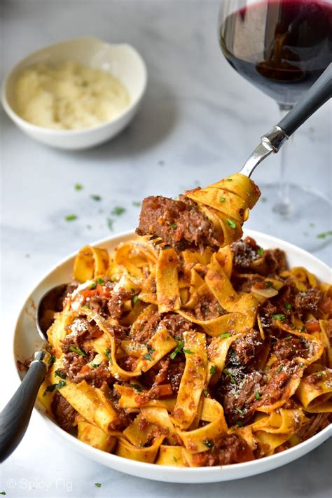 Pappardelle With Beef Ragu Spicyfig A Great Slow Cooked Meat Sauce