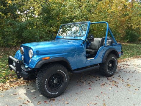 Jeep Cj Convertible 1977 Blue For Sale J7f83aa003353 1977 Jeep Cj 5