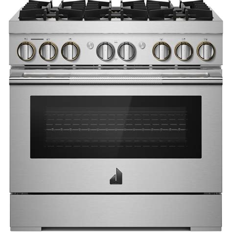 Jenn Air Rise Jdrp436hl 36 Free Standing Dual Fuel Range With Self