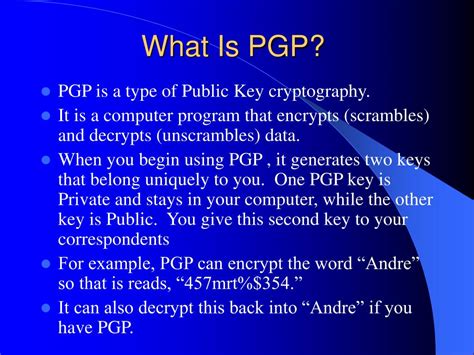 Ppt Pretty Good Privacy Pgp Powerpoint Presentation Free Download