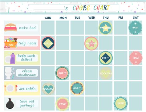 Download This Free Printable Chore Chart For Kids To Keep Track Of The
