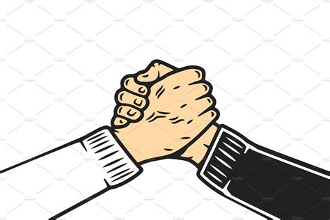 Soul Brother Handshake Vector Graphic Illustration Vector Vector Illustration