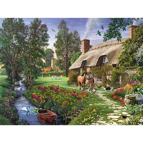 Cricketers Cottage 500 Piece Jigsaw Puzzle Bits And Pieces