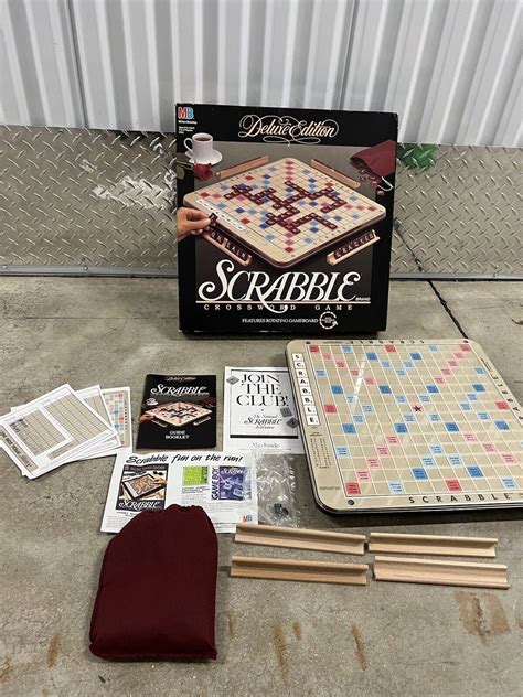 Mavin Scrabble Deluxe Edition Game Rotating Turntable Board 1989