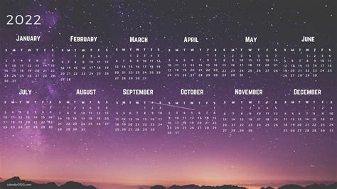 26 2022 Calendar Wallpapers Wallpapersafari