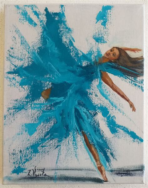 Dance Painting Original Art Ballerina Painting Abstract Dance Girl Oil