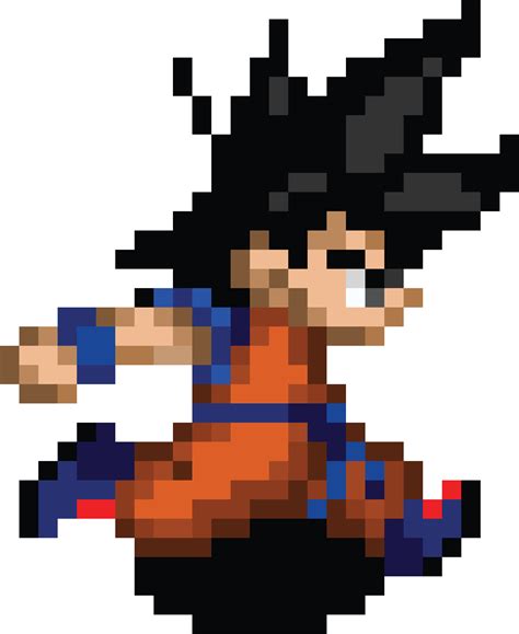 Download Hd Blast Goku Run 1 Goku Running Sprite Png Transparent Png
