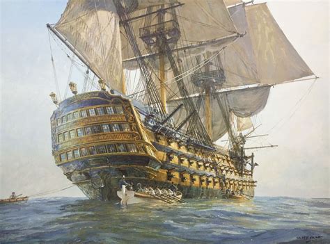 Geoff Hunt Hms Victory Limited Edition Print From Geoff Hunts