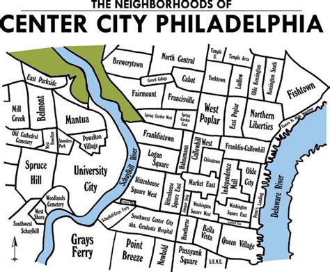Map Of Philadelphia Neighborhoods Map Of Zip Codes