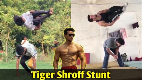 Tiger Shroff Stunt In Real Life Tiger Shroff Flips Youtube