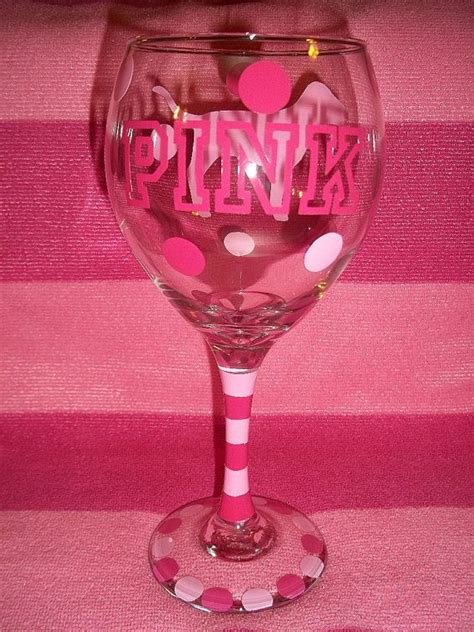 Victorias Secret Pink Decorative Wine Glass By Gsxrgirl87 On Etsy 29