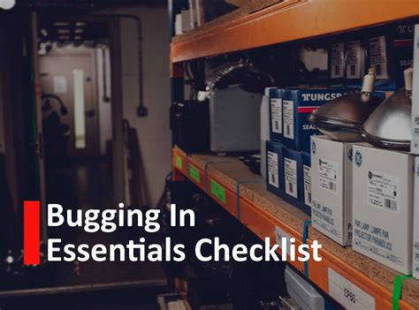 Bugging In Essentials Gear And Supplies Checklist Apocalyptic Prepping