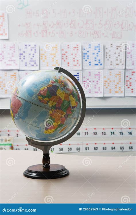 Globe In Elementary Classroom Stock Image Image Of Indoors Knowledge