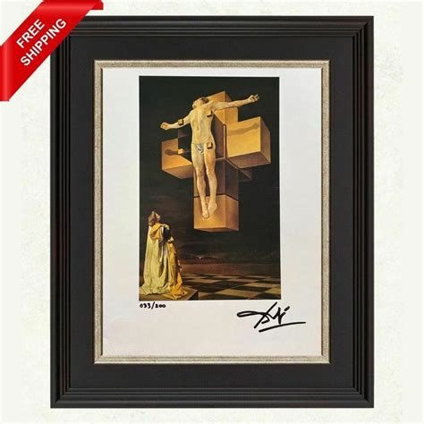 Salvador Dali Crucifixion Original Hand Signed Print With Coa