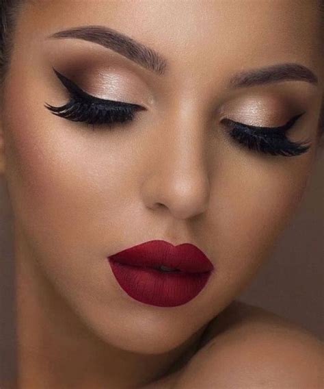 Fashion Style Men And Women Party Makeup Looks Brunette