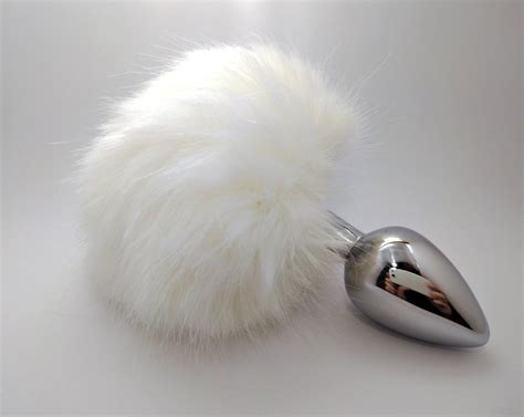 White Bunny Tail Butt Plug Anal Plug Tail Adult Toys