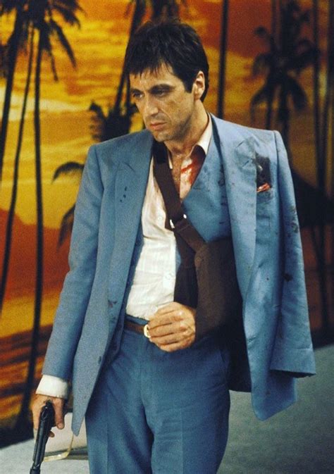 Tony Montanas Sky Blue Suit In Scarface Bamf Style