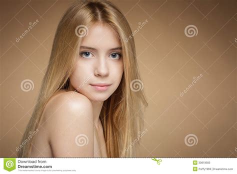 Closeup Of Young Girl Stock Image Image Of Hair Health