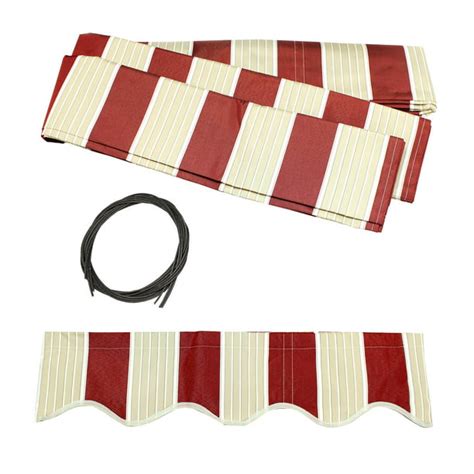 Aleko 10x8 Retractable Patio Awning Fabric Replacement Multi Striped