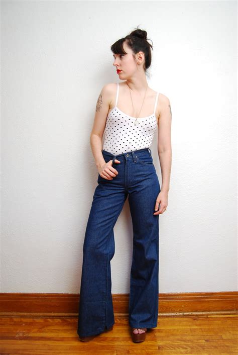 Vintage 1970s Rare Wrangler Bell Bottoms Jeans By Yeye