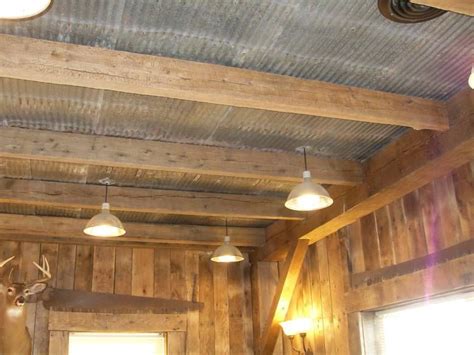 Photo 8137 Reclaimed Metal Used For Ceiling Basement Ceiling