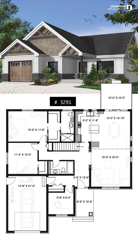 Two Bedroom House Plans With Office Home Design