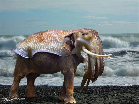 The Elephant Cuttlefish Animal Mashups Weird Animals Fake Animals