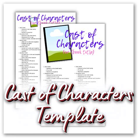 Cast Of Characters Template Shental Henrie