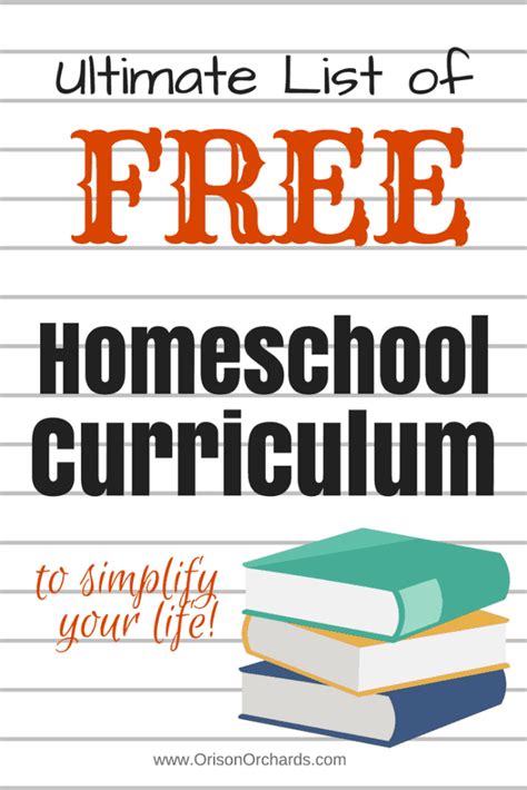 The guides may be followed exactly or used as samples to create your own custom curriculum, making substitutions as needed. Ultimate List of Free Homeschool Curriculum | Orison Orchards