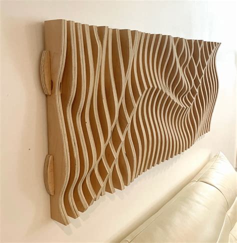 Parametric 3d Wave Wall Artwork Acoustic Panel 52″ X 22″ X 3″ Audamod