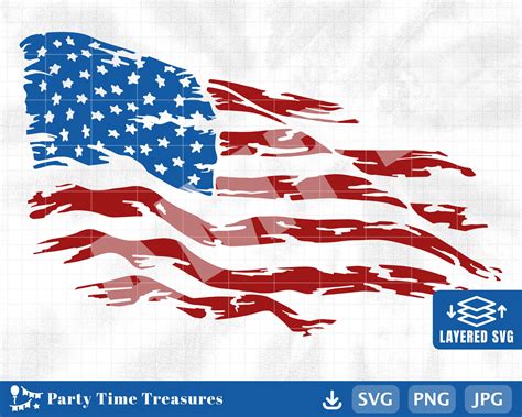 Distressed American Flag Svg Usa Flag Svg Patriotic Svg 4th Etsy