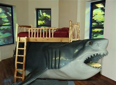 Shark Under The Bed How Cool Is This Shark Bedding Cool Beds For