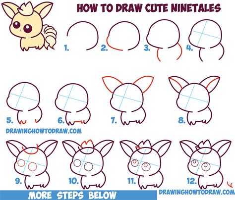 Be regularly update our newest drawing guides. How to Draw Cute / Kawaii / Chibi NineTales from Pokemon in Easy Step by Step Drawing Tutorial ...