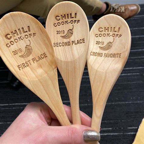 Chili Cook Off Personalized Wooden Spoon Prize Hostess Gift Etsy