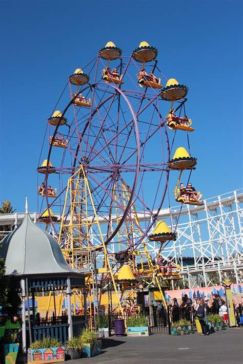 Ferris Wheel Amusement Park Tourist Attraction Stock Image Everypixel